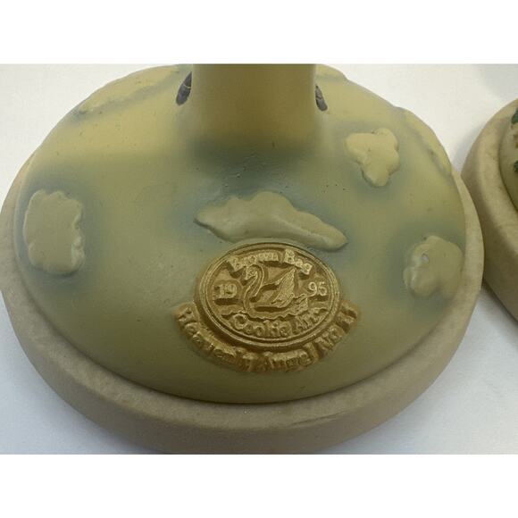 Vintage Christmas Angel & Santa Cookie Stamps Ceramic Baking Molds Set - Picture 10 of 11